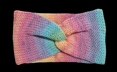 Twisted Earwarmer LW - Rainbow Ombre